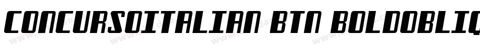 ConcursoItalian BTN BoldOblique字体转换